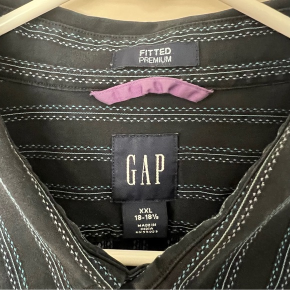 Gap mens long sleeve striped button down shirt | size 2XL - Picture 6 of 9